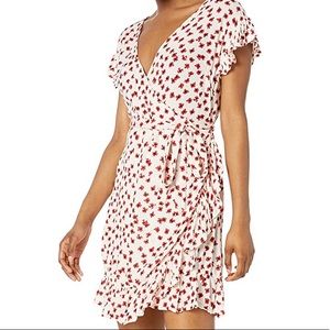 Billabong Wrap Dress with Red Floral Print